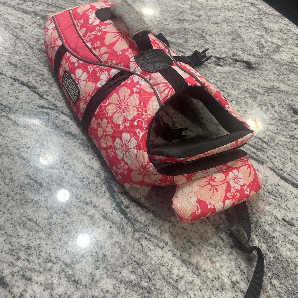 Outward Hound Pink Floral Pet Life Jacket